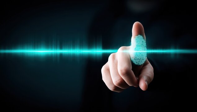 Fingerprint Scanning Futuristic Technology