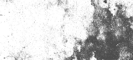 Fototapeta premium Grainy grunge photo filter background. Black particles, fibers and flecks wallpaper. Vintage rough dirt dotted overlay. Vector sandy gritty template.
