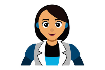 Friendly AI: A warm and inviting portrayal of a cheerful AI with a modern aesthetic.