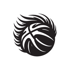 basketball slam dunk vector silhouette clip art logo design illustration