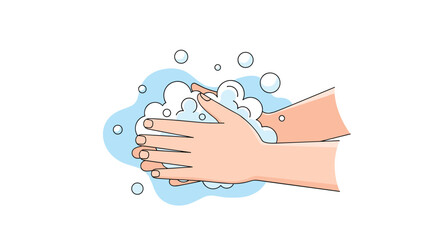 Demonstration of proper handwashing technique with soap and water to remove germs and bacteria effectively