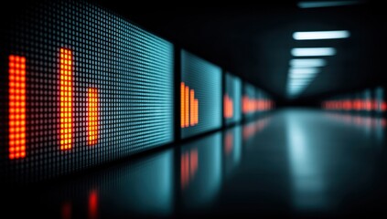 Led Display Showing Animated Data
