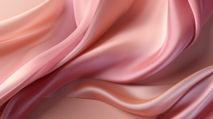Obraz premium Pink fabric with a wave pattern. The fabric is very soft and looks like it's made of silk