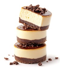 chocolate cake on white background