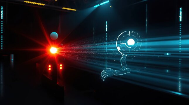 Futuristic robot hand ethereal lighting - Powered by Adobe