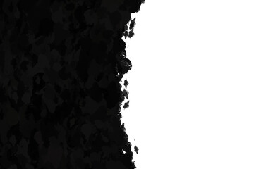 grungy abstract black shape, transparent background