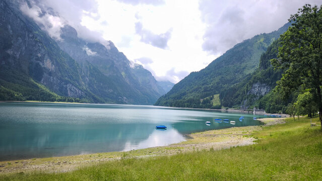 Pragel Pass, Lake, Switzerland Alps