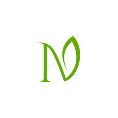 N Green Leaf logo icon. health, leaf, healthy, agriculture, green, abstract, flower