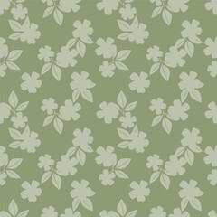 Cute vector floral seamless pattern. Colorful flowers background. Trendy repeat texture for fashion print, wallpaper or fabric.