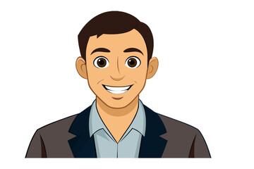 Smiling Portrait of a Man: A headshot of a happy man, filled with confidence and charm. This image is perfect for conveying a positive and approachable demeanor.