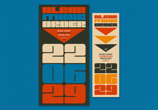 Bold Typographic Vertical Web Banner Set