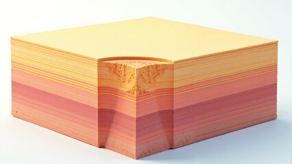 Elegant layers of abstract block forms showcase smooth textures and vivid colors in a creative artistic arrangement