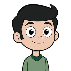 Obraz premium Charming Cartoon Boy Character Design Friendly, Approachable, and Expressive