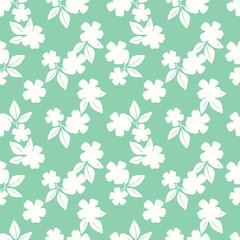 Trendy Floral pattern in the many kind of flowers. Tropical botanical Motifs scattered random. Seamless vector texture. For fashion prints. Printing with in hand drawn style on peach background