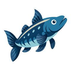 fish coelacanth on white background