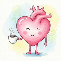 Adorable Heart Characters and Expressive Love Cups Overflowing with Emoticons and Colorful Joy — Ideal for Valentine’s Day, Romance, Digital Stickers, Greeting Cards, and Whimsical Art Projects