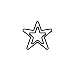 Obraz premium Black and White Star Outline Illustration-Minimalist Star Design-Elegant Star Graphic-Simple Star Icon for Web Design-Creative Star Shape Vector