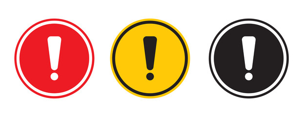warning danger icon. Caution alarm alert set, triangle warn sign , attention png icon, red yellow black color