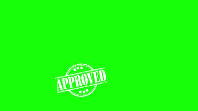 approved stamp green screen s tamp