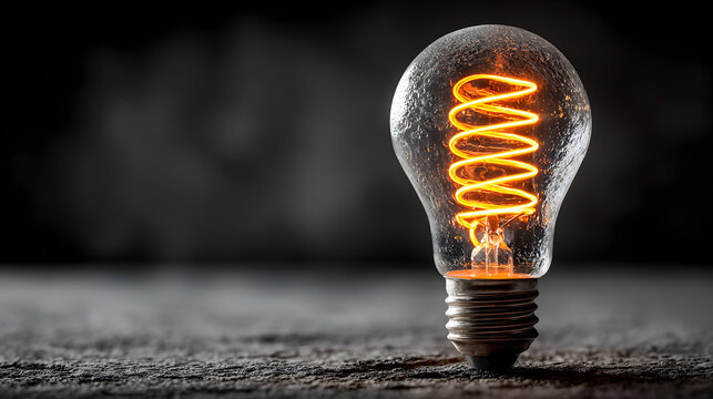 Glowing light bulb innovation creativity technology energy idea inspiration modern background