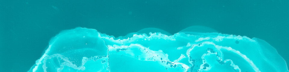 Fluid Painting. Marble Grunge. Green Abstract Art