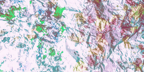 Water Colour Logo. Colorful Dye Distressed Silk.