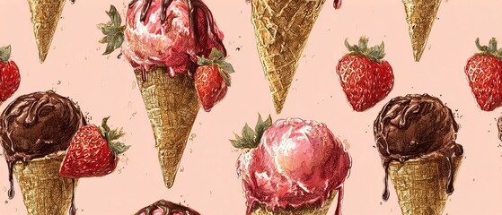 Strawberry ice cream