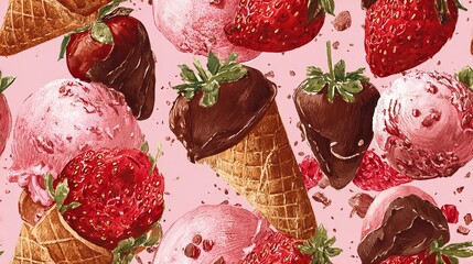 Strawberry ice cream