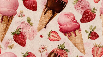 Strawberry ice cream