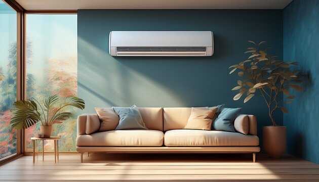 luxurious wall mounted ac enhancing interior comfort generative ai