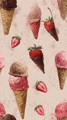 Strawberry ice cream