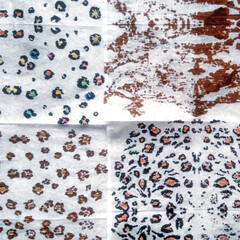 Multicolour Exotic Print. Modern Abstract  Tiger.