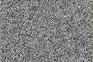 a random doodle draw with black lines on white surface