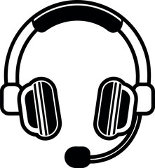 Headset Icon on white background