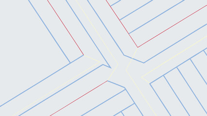 Abstract geometric line art design with intersecting shapes in pastel colors