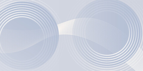 Abstract Light Blue Background with Circular Lines and Soft Glow Effects.