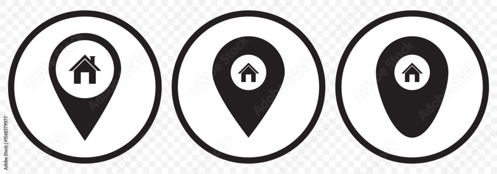 Poster location map pin icons set. modern map marker collection. pinpoint. location pin icon. map pin place