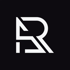 letter Sr or Rs minimal creative monogram Elegant logo