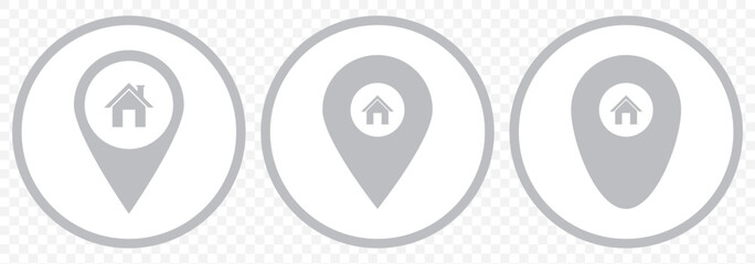 Location pin icons. Location pin icon collection. Set of location pin icons. location pin place marker. Location icon. Map marker pointer icon set on Transparent Background. EPS 10.