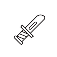 Knife icon, Hunting equipment Symbol Outline icon Transparent background
