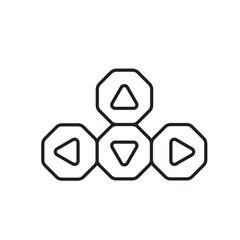 Keyboard button arrow icon, Buttons keyboard Symbol Outline icon Transparent background
