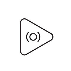Streaming icon, live Symbol Outline icon Transparent background