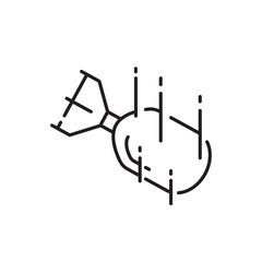 Air bomb icon, Nuclear atom bomb Symbol Outline icon Transparent background