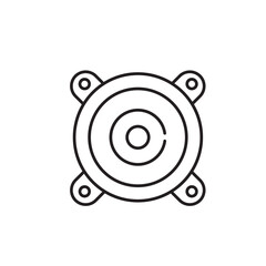 Sound Speakers icon, Audio System, Stereo Symbol Outline icon Transparent background