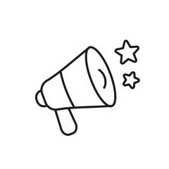 Megaphone icon, Advertising Symbol Outline icon Transparent background