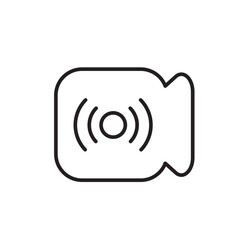 Streaming icon, live Symbol Outline icon Transparent background