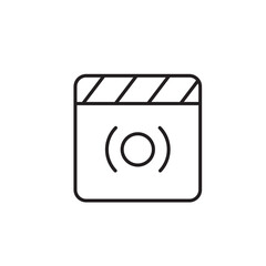 Streaming icon, live, Media player Symbol Outline icon Transparent background