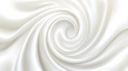 White fabric with a spiral pattern. The fabric is smooth and silky. The spiral pattern is intricate and detailed. Scene is elegant and sophisticated