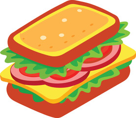 hamburger on a white background