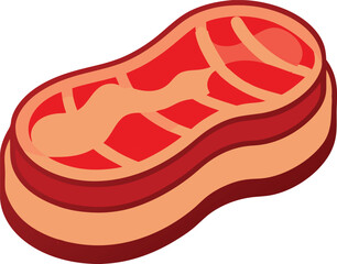 vector illustration of a ham